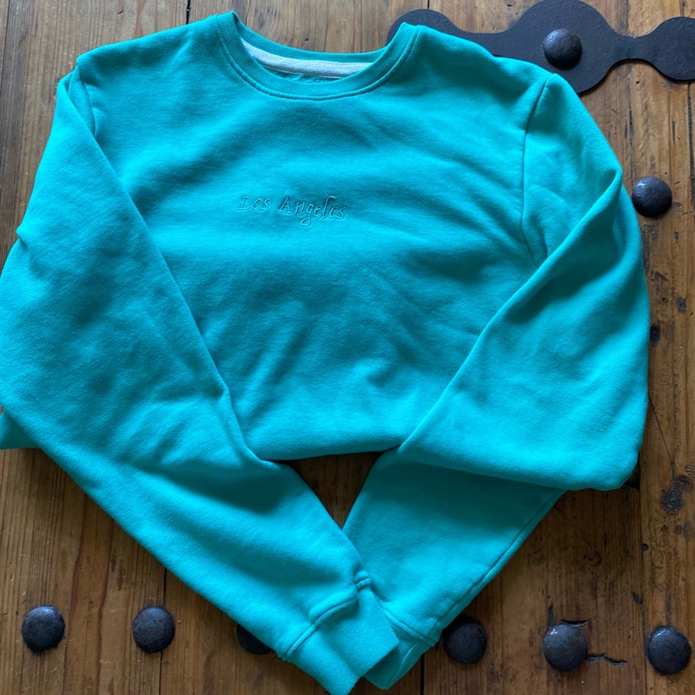 SAN FRAN WORK SHIRTS | Teal LA Crewneck